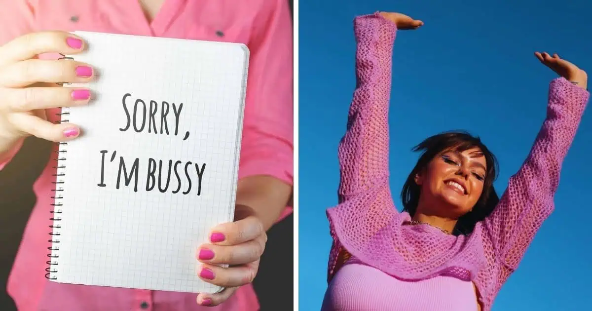 A woman learns to say "No", and breathes happily after reducing her anxiety.